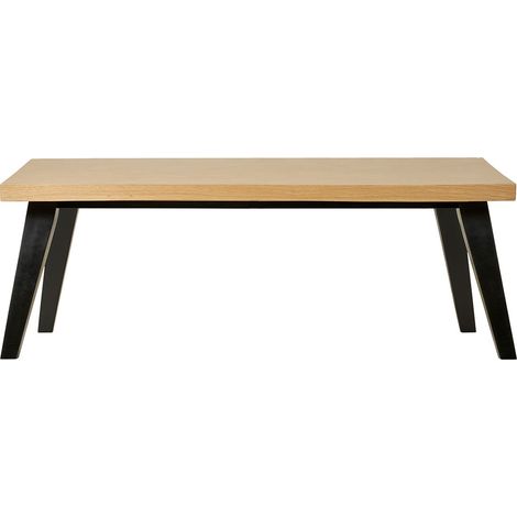 Table basse 120x60x42 cm effet chêne et pieds noir (1/2)