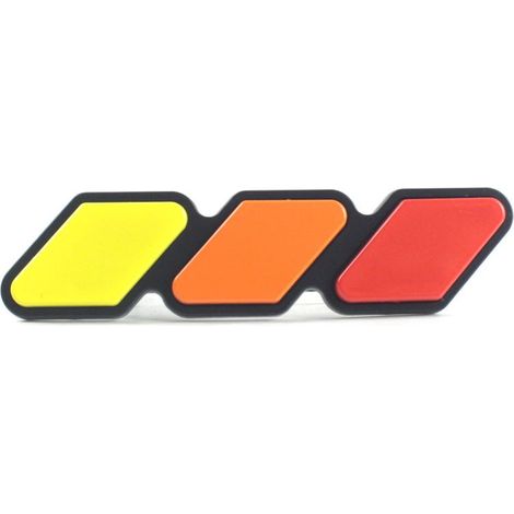 Emblema para parrilla delantera, adhesivo tricolor, accesorios de reequipamiento especializados, soporte para emblema tricolor de parrilla delantera (rojo) (1/4)