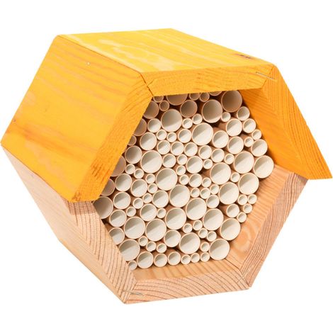 Maison à abeilles hexagonale en bois - animallparadise (1/5)