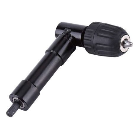 Mandrin à angle droit 90° autoserrant – Adaptateur de perceuse pour espaces confinés – Capacité de serrage 0,8 à 10 mm – Tige hexagonale 8 mm (1/5)