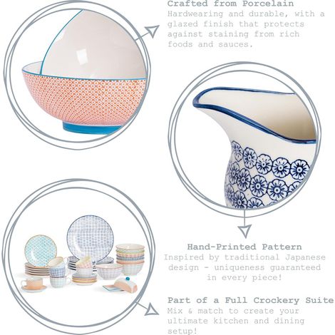 Assiette à petit-déjeuner printanière colorée JeiibrZui - 22 cm - 1 pièce - Porcelaine de qualité supérieure - Compatible lave-vaisselle - Idéale (1/5)