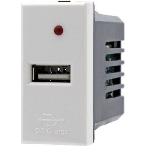 TrAdE Shop Traesio - Modulo Caricatore Presa Usb 5v 2,1a Bianco Compatibile Bticino Axolute - (1/2)