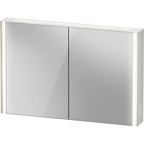 Armoire miroir Xviu 800x1220x156mm noir mat avec éclairage, version Icon DURAVIT