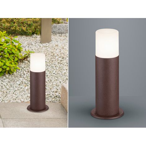 LED Außen Sockelleuchte aus Aluminium in Rostoptik E27, Höhe 30cm (1/5)