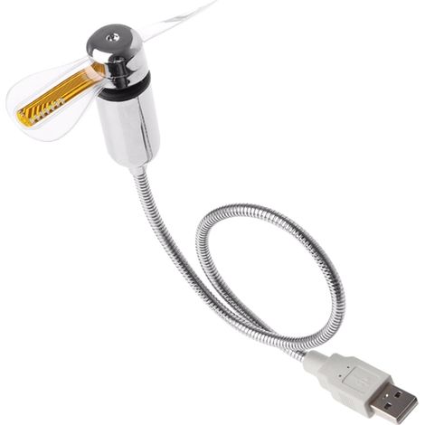 Flexible USB Mini Ventilateur Électrique en Métal Charge USB (1/5)