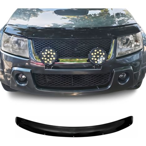 Déflecteur de Capot Compatible avec Suzuki Grand Vitara 2005-2015 sans Logo Acrylique Noir (1/4)