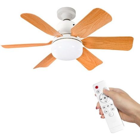 Ventilateur de Plafond avec Lumière LED 40W et Télécommande 3 Vitesses Vent Minuterie pour Salon et Chamber 85-265V Avec Douille (1/5)