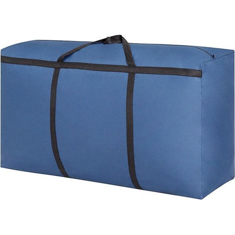 Bolsas de almacenamiento (azul, juego de 2 piezas) – Tela Oxford resistente con cremallera y asa para mudanzas y viajes – 100 x 58 x 28 cm (1/5)