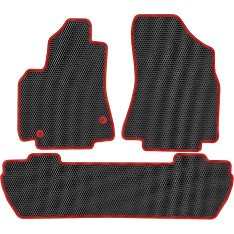 Citroën Berlingo II (2008–2018). Spezielle Fußmatten – EVA-Wabenmuster, Schwarz. (1/5)