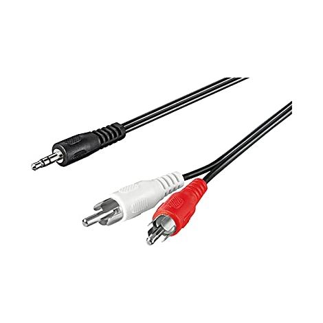 Cavo adattatore audio AUX, da jack 3,5 mm a spina RCA stereo, Spina 3,5 mm (3-pin, stereo)  2 spina RCA (audio sinistro/destro). Lunghezza del Cavo 10 m (1/4)