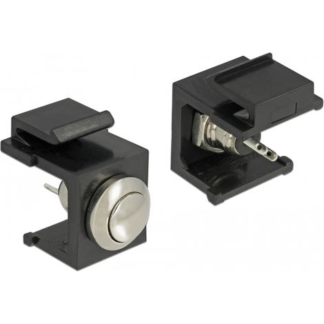 Delock Pulsador negro Keystone
