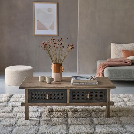 Table basse en pin massif recyclé (1/5)