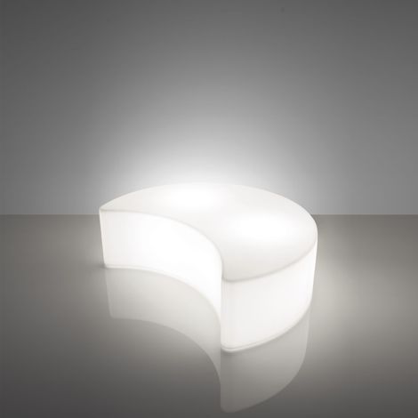 Moon Pouf originale Slide in polietilene luminoso luna giardino esterno bar piscina made in Italy luce (1/5)