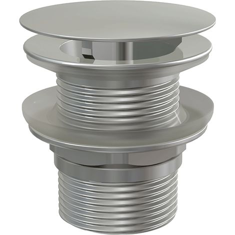 Alcadrain Ablaufventil für die Waschbecken 5/4" Ganzmetal, großer nicht verschließbarer Stopfen, für die Waschbecken ohne Überlauf
