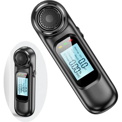 Testeur d'alcool Domestique Pratique avec écran LCD (indicateurs tricolores), Mini alcootest Rechargeable pour Test d'alcoolémie (1/5)