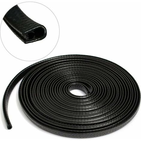 Protection Bord Portière de Voiture 4M Protecteur pour Pare-Choc Voiture Edge de la Porte en Caoutchouc et Metal en Forme U Bande de Garde Voitures Bateau