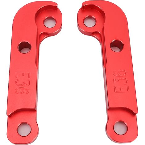 Adaptateur de verrou de dérive pour direction voiture angle braquage +25-30% pour E36 M3 rouge aluminium 160x55x20mm lot de 2 avec vis M12 (1/5)