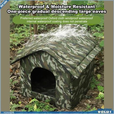 VGEBY maison pour chat Niche d'extérieur pour chat et chien errant, utilisation intérieure et extérieure, animalerie hygiene L S (1/5)