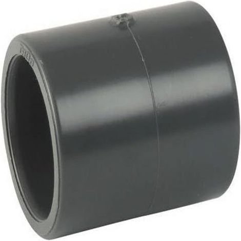 manchon femelle/femelle pvc à coller 50mm raccordement tuyau evacuation eau sanitaire (1/5)