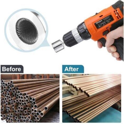 Nettoyeur de tuyaux en cuivre (15–22 mm) – Acier au carbone renforcé – Pour éliminer la rouille et les dépôts – Outil de plomberie électrique