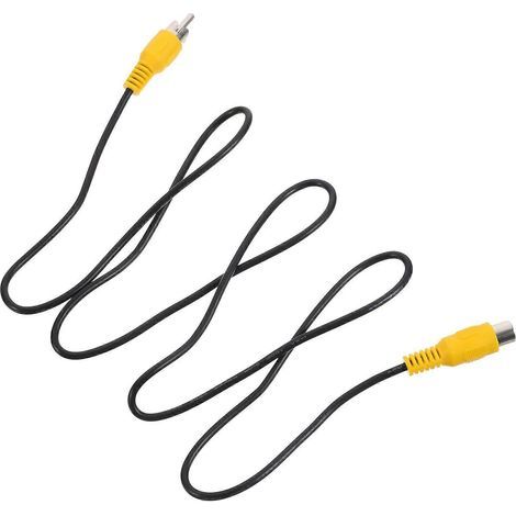 Câble d'extension audio RCA mâle vers RCA femelle-100.00X1.20X1.20CM-Yellow (1/3)