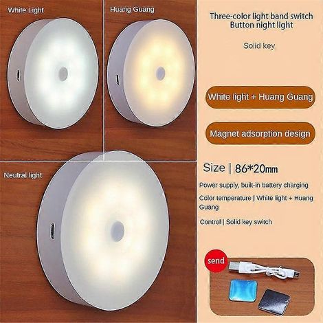 LNMHYTZ - Luz nocturna LED inteligente con sensor de movimiento y carga, modelo para uso nocturno (1/5)