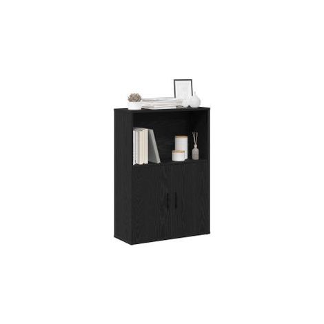 Bibliothèque chêne noir 60x24x85 bois d'ingénierie (1/5)