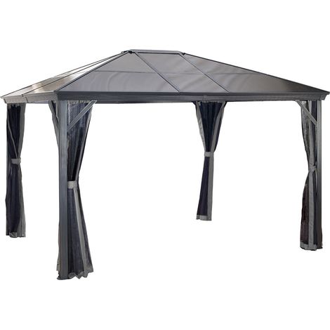 Sojag Aluminium Pavillon Verona 1014 incl. moustiquaire Anthracite 298x423x261 cm (1/5)