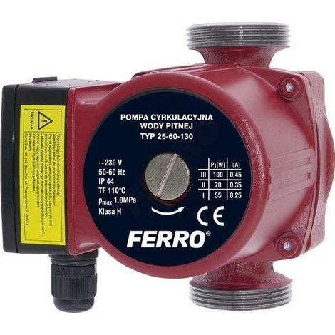 Ferro Pompa 25-60 130 pompa in alluminio per riscaldamento