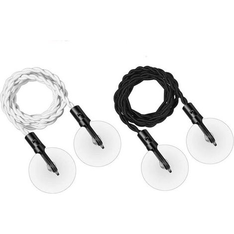 Corde à linge de voyage - 2 pièces - Avec crochets et ventouse - Corde à linge élastique portable - Cintre coupe-vent pour camping en extérieur - Corde à linge - Pour camping en extérieur, séchage du (1/5)