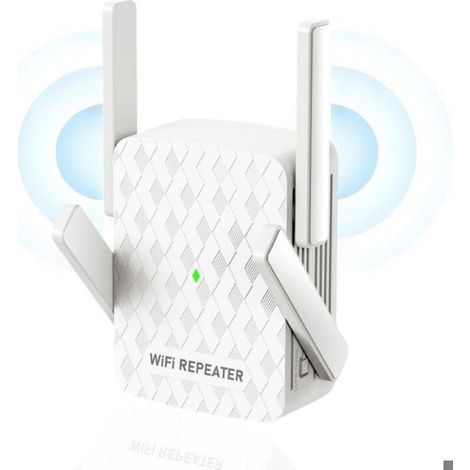 Répéteur WiFi - 1200 Mbps - Double Bande 2,4 GHz / 5 GHz - 4 Antennes Extérieures - Couverture Jusqu'à 930 m² - Pour Maison et Jardin - 1 Pièce (1/5)
