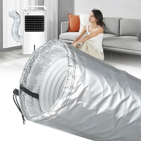 Funda aislante para mangueras de aire acondicionado portátil, adecuada para cubrir espacios aislantes en hogares, oficinas, caravanas, garajes, ventanas, paredes, etc. (1/5)