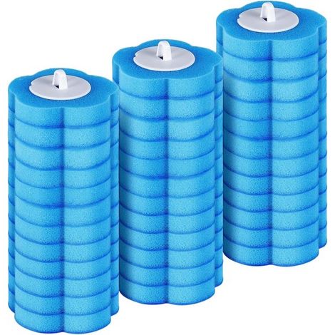 36 têtes de brosse WC de rechange - Brosse WC - Avec nettoyant et parfum - Recharges jetables - Kit de recharge - Pour le nettoyage de la salle de bain, des lavabos et des baignoires - Brosse WC non i (1/5)