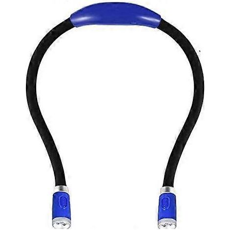 Lampe de lecture rechargeable, veilleuse mains libres à porter autour du cou avec 3 niveaux de luminosité réglables - câble USB inclus [classe énergétique A+++] (1/5)