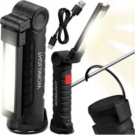 Lampada da officina a LED, ricaricabile, portatile e pieghevole. (1/5)