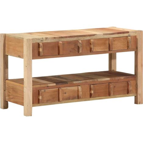 Meuble TV Banc TV Armoire TV Marron 83 x 33 x 46 cm Bois Recyclé Solide (1/5)