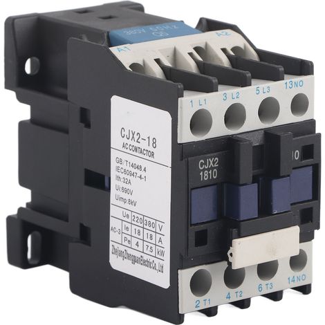 18A AC Contactor Normally Open High Sensitivity Strong Conductivity Flame Retardant Industrial Electric Contactor AC380V (1/5)