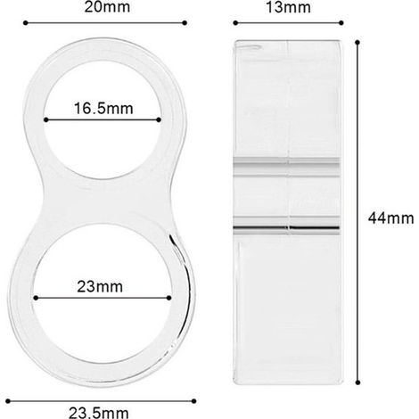 6 pezzi,16,5 mm/23 mm,Paraurti per maniglia,Protezione per maniglia,Anello anticollisione,Tampone anticollisione,Per proteggere pareti e mobili (1/3)