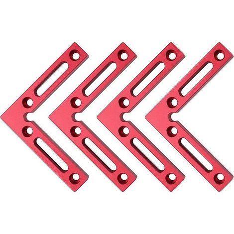 Équerres de Positionnement à 90 Degrés en Alliage d'Aluminium 4,7"x 4,7" Pince d'angle type L 90°Pinces à Angle Droit pour Tiroirs Armoires Cadre Photo (1/5)