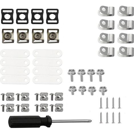 49-teiliges Reparaturset für Hockeyhelme – Befestigungsmaterial-Set für Footballhelme – inklusive R-Clips, Gummidichtungen und Muttern