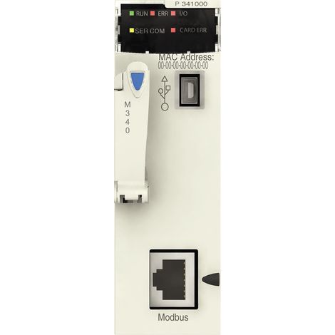 Processeur M340 512 E/S TOR 128 E/S ANA 1 port Modbus - BMXP341000