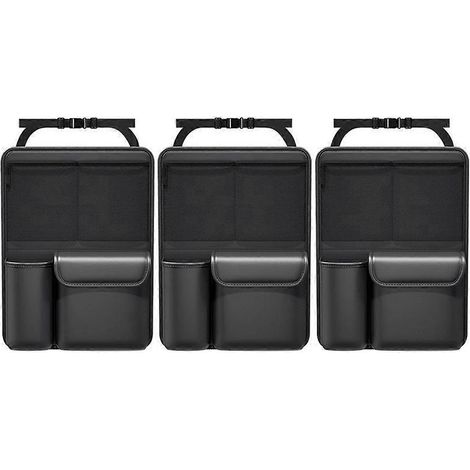 Ensemble de sacs de rangement en cuir pour coffre de voiture, pliables, organisateurs d'outils pour dossier de siège auto, protection UV multifonctionnelle (1/5)