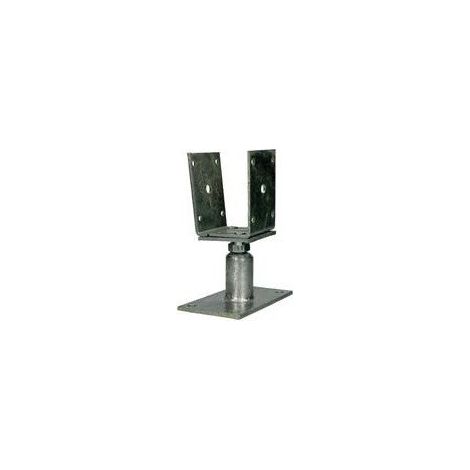 Pied de poteau ajustable 80X160 Forte tenue à la corrosion Acier galvanisé à chaud - 1 pièce (1/3)
