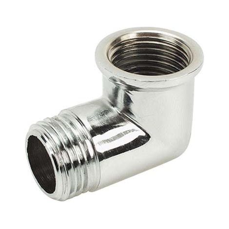GOMITO MF OTTONE CROMATO 92 GEBO - 1/2MF- 10 pezzi
