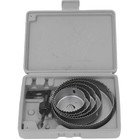 Kit de scie cloche pour le travail du bois, ensemble de coupe en dents de scie pour métal, plastique, perçage du bois, 64mm, 76mm, 89mm, 102mm, 127mm