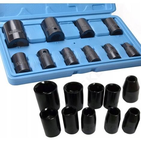 Set di 10 bussole a impatto da 1/2'' (8-27 mm)