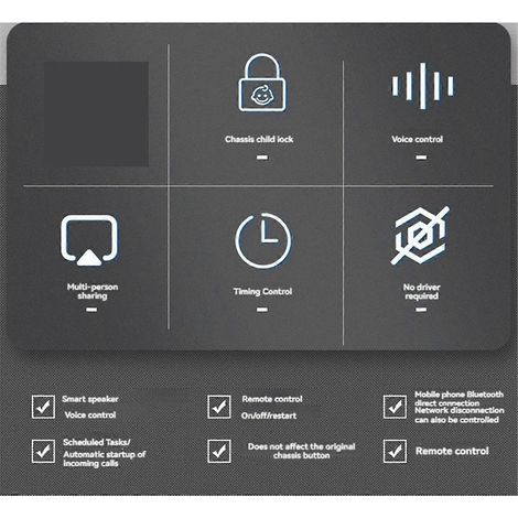 Tuya Interruttore di ripristino alimentazione computer PCIE Scheda di avvio remoto computer APP Controllo remoto per casa/ Nero (1/4)