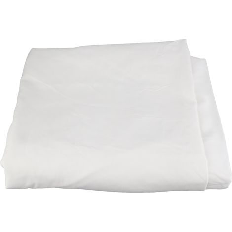 Eleganter und trendiger, schlichter weißer Baumwollbettbezug mit Tencel-Stickerei. Ideal für den Sommer und erfrischend. 1 Laken, 245 x 250 cm. (1/5)