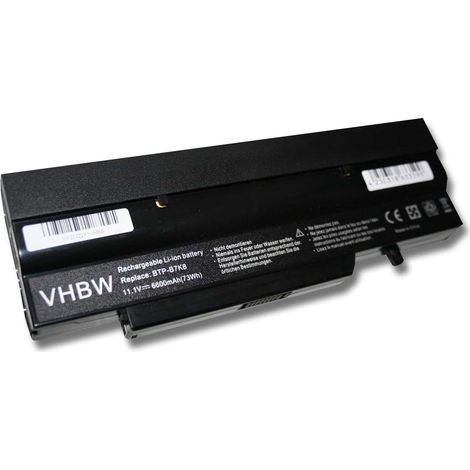 vhbw Akku Ersatz für Fujitsu 0.4U50T.011, 3UR18650F-2-QC-12, 3UR18650-2-T0169, 60.4B90T.061, 3UR18650F-2-QC12W für Notebook (6600 mAh, 11,1 V, Li-Ion)