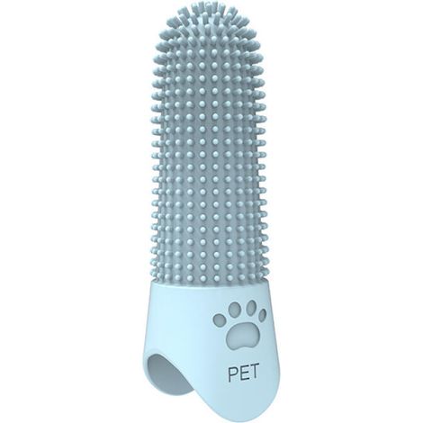 Brosse a Dent Chien, 360° Brosses à Doigts pour Chien et Chat en Silicone Souple, Kit de Brosse à Dents de Nettoyage Des Dents en Silicone (1/5)